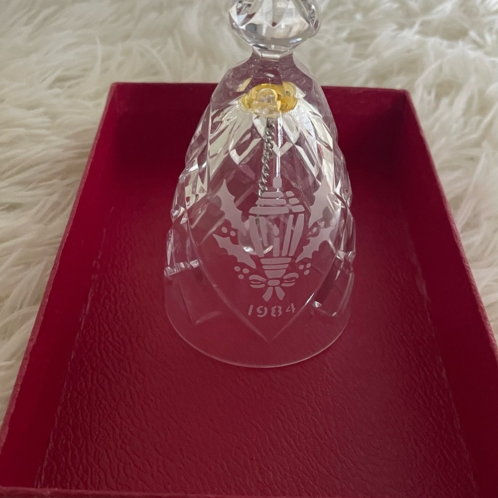 Waterford 1984 Crystal Bell with Etched Design